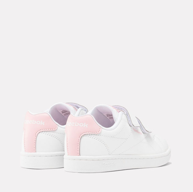 Sneakersy dziecięce dla dziewczynki na rzepy Reebok Royal Complete C 100205000 30 Białe z różowym (1200143611968) - obraz 3