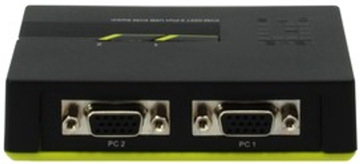 Przełącznik Level One KVM-Switch 2 PC - VGA + USB + Audio Black (KVM-0221) - obraz 3