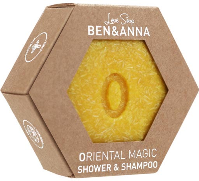 Shampon i żel pod prysznic Ben & Anna w kostce oriental magic 60 g (4260491222022) - obraz 1