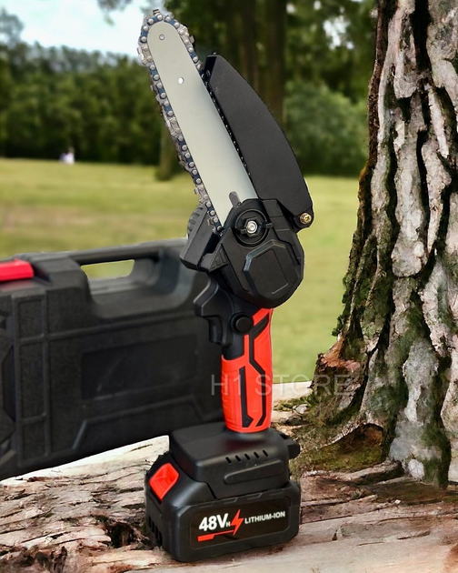 Мини пила аккумуляторная цепная Chain Saw 48V 6 дюймов для обрезки ...