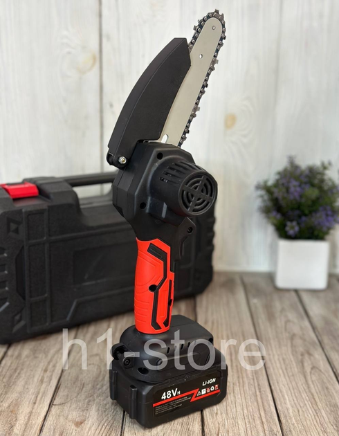 Мини пила аккумуляторная цепная Chain Saw 48V 6 дюймов для обрезки ...