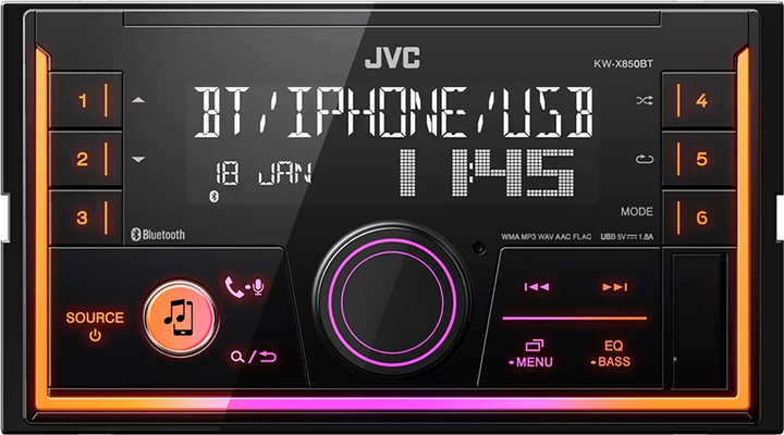 Автомагнітола JVC KW-X850BT Bluetooth, USB, FM/АМ - зображення 1