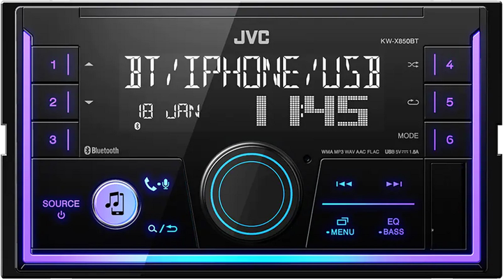 Автомагнітола JVC KW-X850BT Bluetooth, USB, FM/АМ - зображення 2