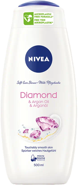 Гель для душу Nivea Care Shower Diamond & Argan Oil Caring Diamond Brilliance 500 мл (9005800282480) - зображення 1