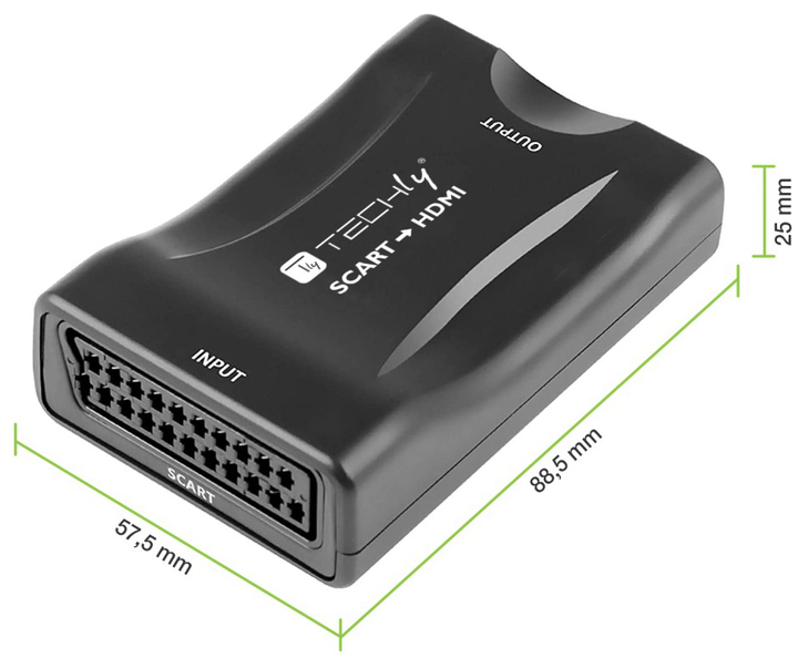 Adapter TECHly SCART / HDMI (IDATA SCART-HDMI3) - obraz 1