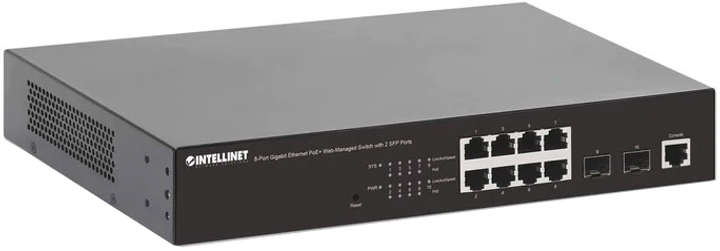 Комутатор Intellinet 561167 8x 10/100/1000 2x SFP (766623561167) - зображення 3