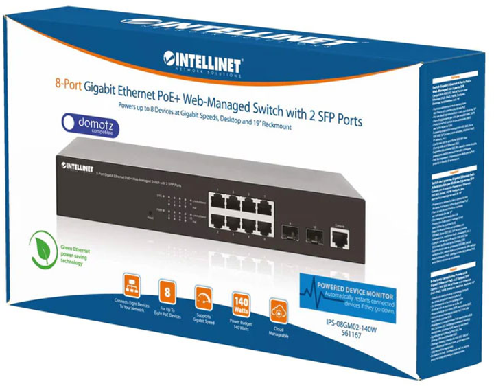 Комутатор Intellinet 561167 8x 10/100/1000 2x SFP (766623561167) - зображення 5