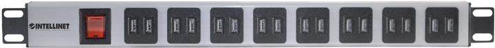 Мережевий фільтр Intellinet 19" 1U Rackmount PDU 16 x USB-A 2 м Black/Grey (766623164580) - зображення 1