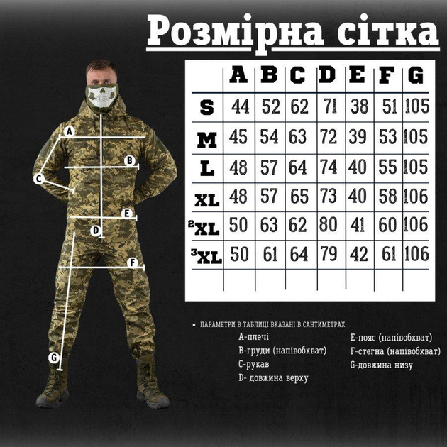 Тактический костюм Poseidon 3в1 пиксель M - изображение 2