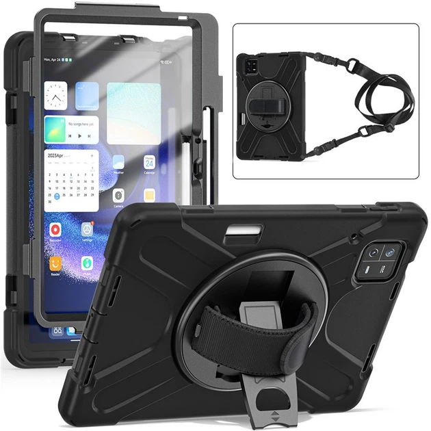Чехол с ремешком Pirate King Case + Пленка для Xiaomi Pad 6 / Pad 6 Pro Black - изображение 4