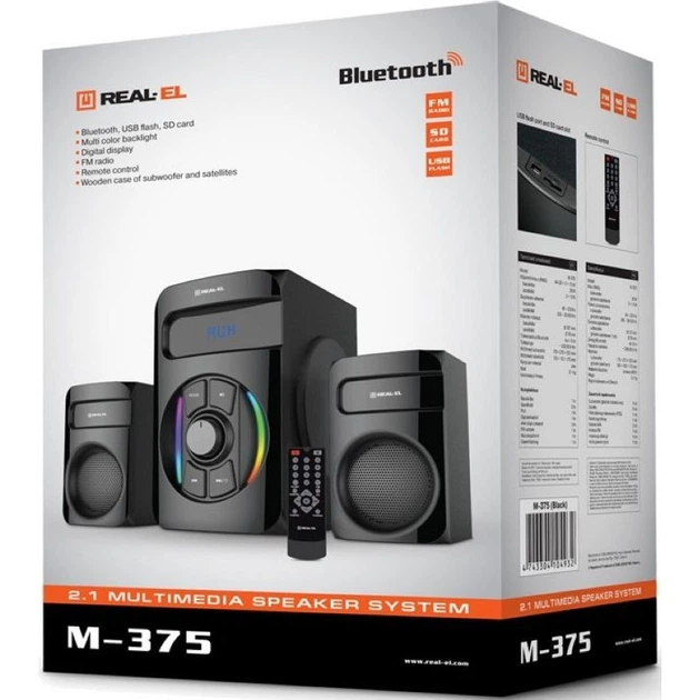 Акустична система REAL-EL M-375 black - изображение 10