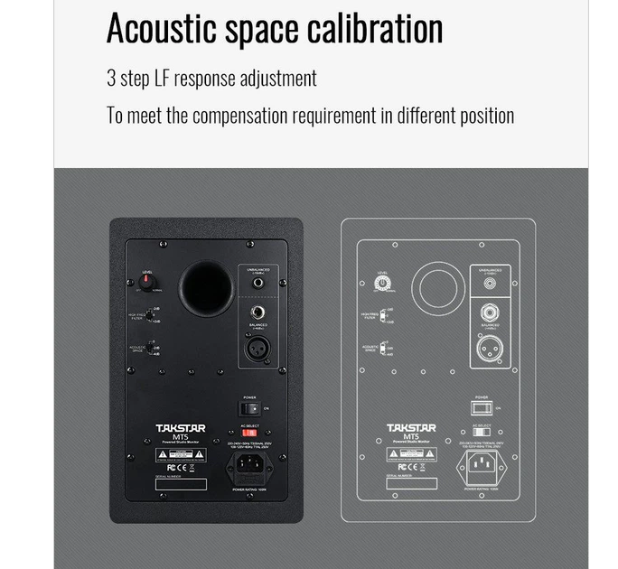 Активный студийный монитор Takstar MT-5 Powered Studio Monitor - изображение 7