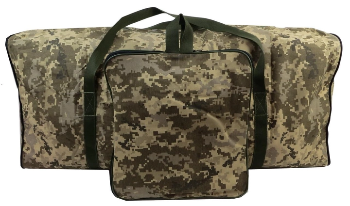 Прочная большая складная дорожная сумка, баул 105 л пиксель ВСУ Ukr Military 85x38x34 см (sum0021367) Хаки - изображение 1
