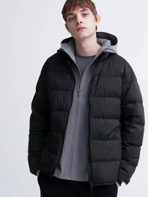 Пуховик зимний короткий мужской Uniqlo 9263773 M Черный (1159798678 ...