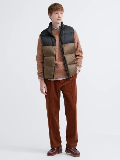 Теплый жилет мужской Uniqlo 742532701 S Коричневый (1159798727) - Фото 2 Теплый жилет мужской Uniqlo 742532701 S Коричневый (1159798727) - изображение 2