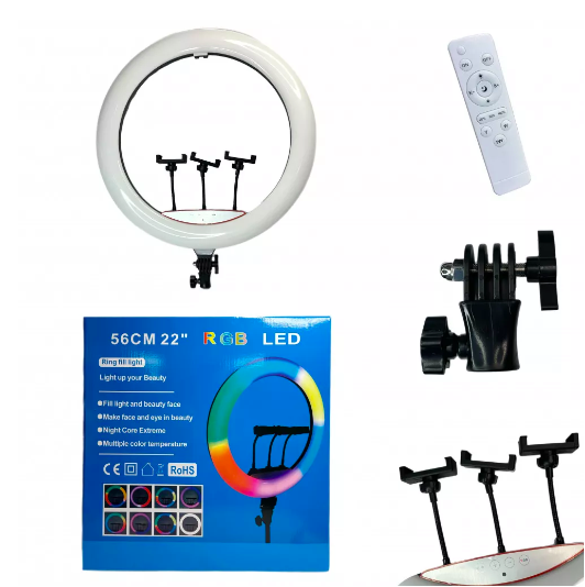 Лампа Кольцевая RGB LED 56 cm 22" 480 Lights 64 RGB - изображение 3