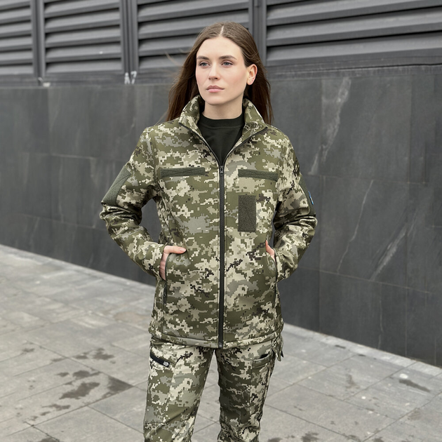 Куртка Pobedov Shadow Жіноча Військова з липучками Піксель XL OWku2 876XLpx - зображення 1