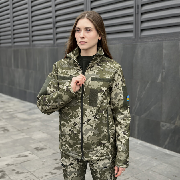 Куртка Pobedov Shadow Жіноча Військова з липучками Піксель XL OWku2 876XLpx - зображення 2