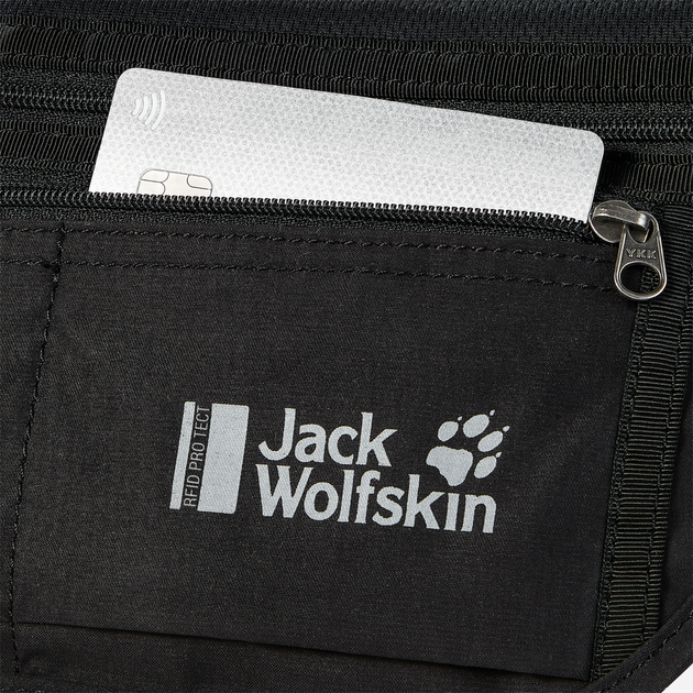 Saszetka na pas Jack Wolfskin Document Belt Rfid 8006951-6000 Czarna (4060477516356) - obraz 4