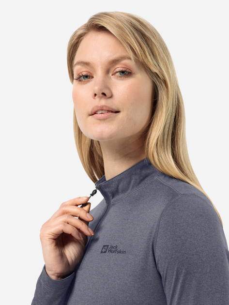 Спортивна жіноча кофта Jack Wolfskin Sky Thermal Hz W 1808951-6179 L Синя (4064993858860) - зображення 3