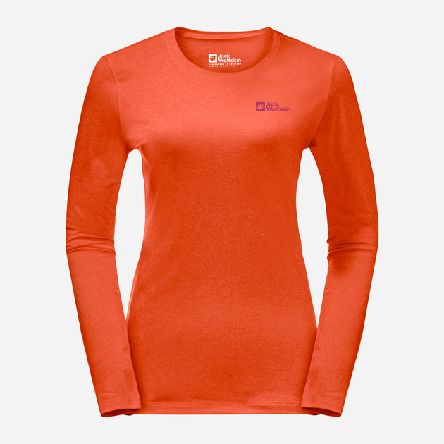 Спортивний лонгслів жіночий Jack Wolfskin Sky Thermal L/S W 1808961-3412 M Помаранчевий (4064993859034) - зображення 3