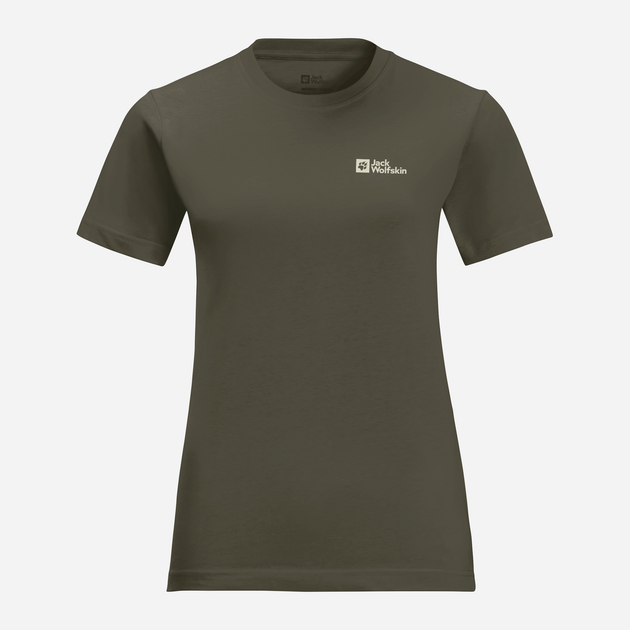 Футболка жіноча Jack Wolfskin Essential T W 1808352-4341 XS Зелена (4064993851687) - зображення 3