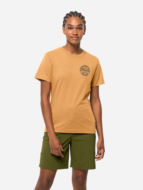 Koszulka damska bawełniana Jack Wolfskin Campfire T W 1809061-3084 L Pomarańczowa (4064993703504) - obraz 1