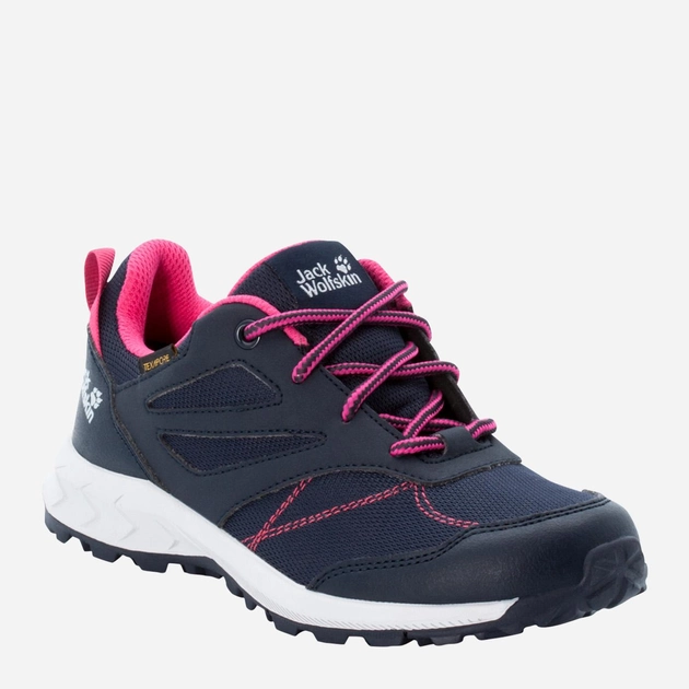Дитячі кросівки для дівчинки Jack Wolfskin Woodland Texapore Low K 4042162-8333 33 Темно-синій/Рожевий (4064993186963) - зображення 2