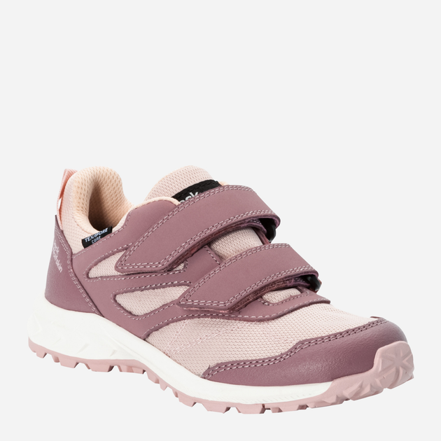 Buty sportowe dziecięce dla dziewczynki na rzepy Jack Wolfskin Woodland Texapore Low Vc K 4046351-2197 35 Różowe (4064993714227) - obraz 2