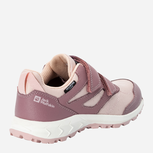 Buty sportowe dziecięce dla dziewczynki na rzepy Jack Wolfskin Woodland Texapore Low Vc K 4046351-2197 36 Różowe (4064993714234) - obraz 4