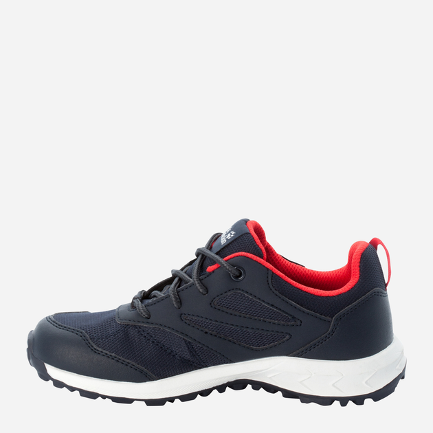 Buty sportowe chłopięce lekkie Jack Wolfskin Woodland Texapore Low K 4042162-8332 32 Ciemnoniebieski/Czerwony (4064993186802) - obraz 3