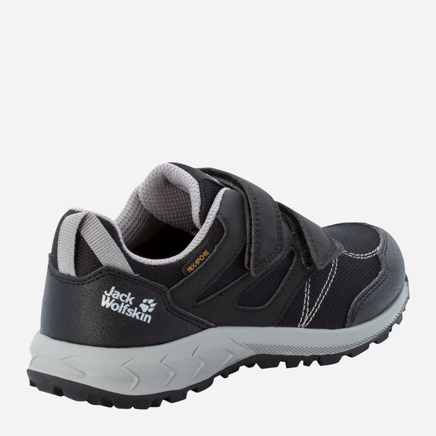 Підліткові трекінгові кросівки для хлопчика Jack Wolfskin Woodland Texapore Low Vc K 4046351-6364 35 Темно-сірі (4064993187731) - зображення 4