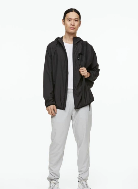 Чоловіча вітровка H&M (55676) М Чорна - Фото 2 Чоловіча вітровка H&M (55676) М Чорна - изображение 2