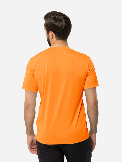 Koszulka dresowa męska Jack Wolfskin Hiking S/S T M 1808762-3285 S Pomarańczowa (4064993851984) - obraz 2