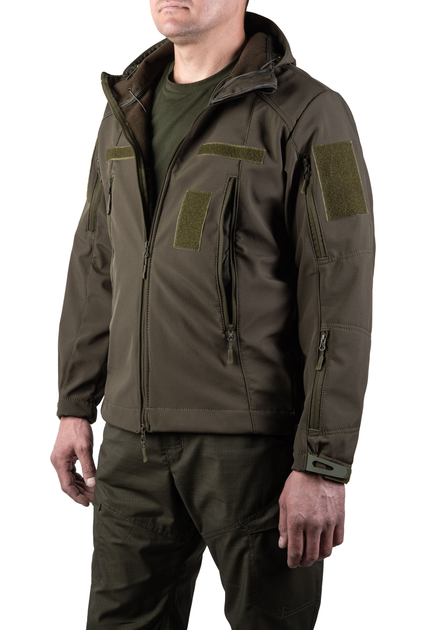 Чоловіча куртка soft shell olive, XXXL - изображение 2