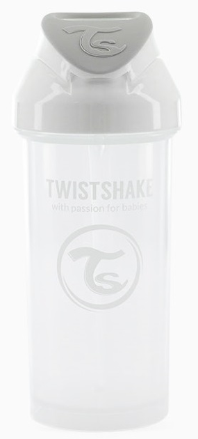 Kubek niekapek Twistshake Straw Cup White 12 m + ze słomką 360 ml (7350083125927) - obraz 2