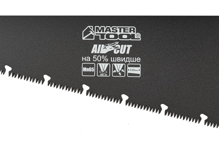 Ножовка столярная BLACK ALLIGATOR 350 мм 9TPI MAX CUT закаленный зуб 3D заточка тефлоновое покрытие - Фото 2 Ножовка столярная BLACK ALLIGATOR 350 мм 9TPI MAX CUT закаленный зуб 3D заточка тефлоновое покрытие - изображение 2