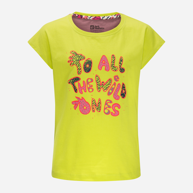 Підліткова футболка для дівчинки Jack Wolfskin Villi T G 1609741-4139 140 см Жовта (4064993684780) - зображення 1