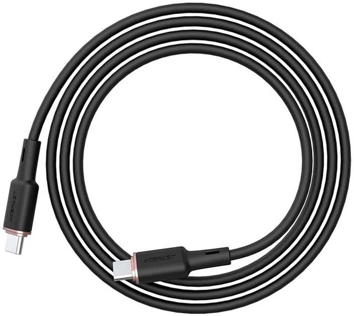 Кабель Acefast C2-03 Type-C to Type-C 3A 60W 1.2 м silicone zinc connectors Black (AFC2-03B) - изображение 4