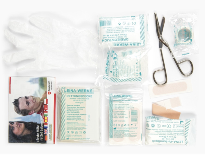 Подсумок-аптечка Укомплектованный набор Первой медицинской помощи Олива Mil-Tec FIRST AID SET LEINA PRO.25-TLG.SM OLIV (16025301) - изображение 2