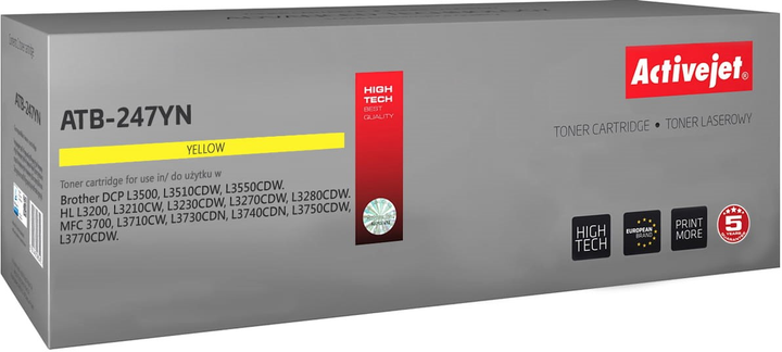 Toner Activejet do Brother TN-247Y Yellow (5901443111337) - obraz 1