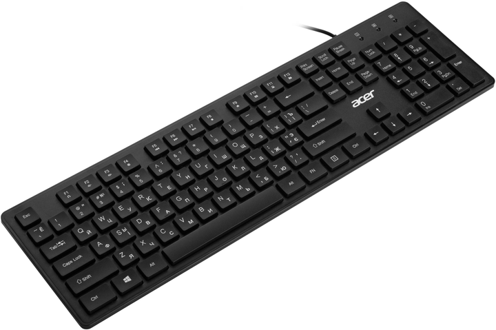 Клавиатура проводная Acer OKW020 EN/UKR/RU USB Black (ZL.KBDEE.013) - изображение 2