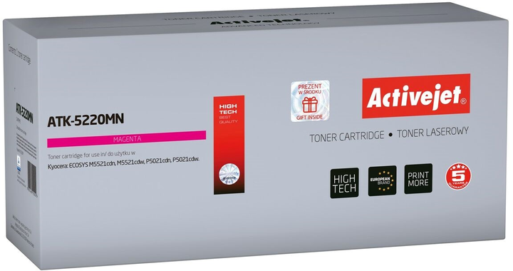 Toner Activejet do Kyocera TK-5220M Magenta (5901443115014) - obraz 1