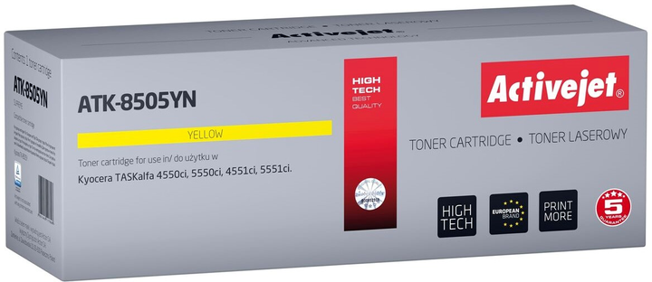 Тонер-картридж Activejet для Kyocera TK-8505Y Yellow (5901443117698) - зображення 1