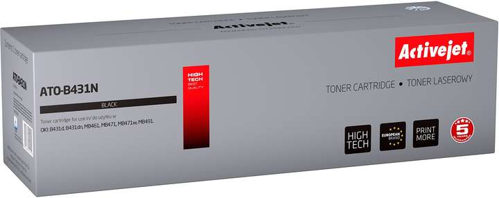 Toner Activejet do Oki 44574902 Black (5901443014119) - obraz 1