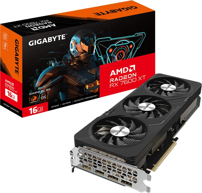 Видеокарта Gigabyte PCI-Ex Radeon RX 7600 XT Gaming OC 16GB GDDR6