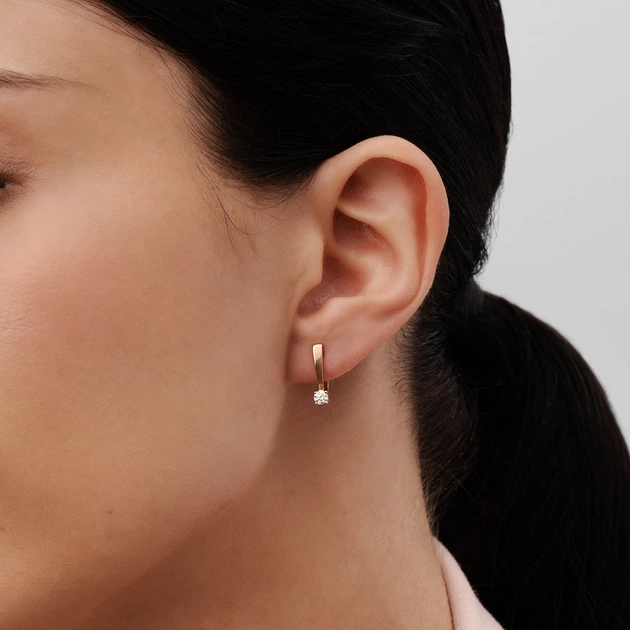 Сережки LUNET з червоного золота, з діамантами 313552421 - изображение 2
