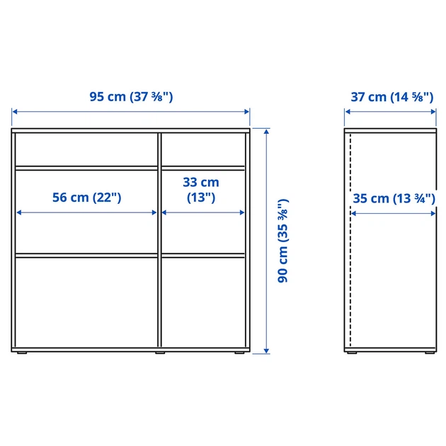 4 полиці книжкова шафа IKEA VIHALS, білий, 95х37х90 см, 504.832.89 - изображение 6