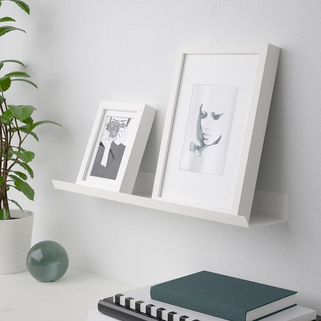 Полка для картин IKEA MALMBACK МАЛЬМБЭКК, белый, 60 см, 204.462.36 - изображение 2