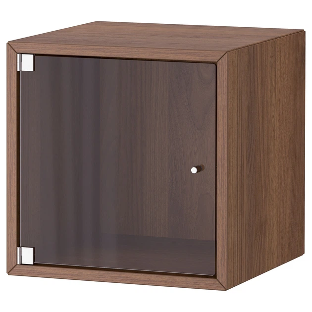 Настенный шкаф IKEA ЭКЕТ, застеклить дверь, коричневый орех, 35x35x35 см, 795.330.19 - изображение 10